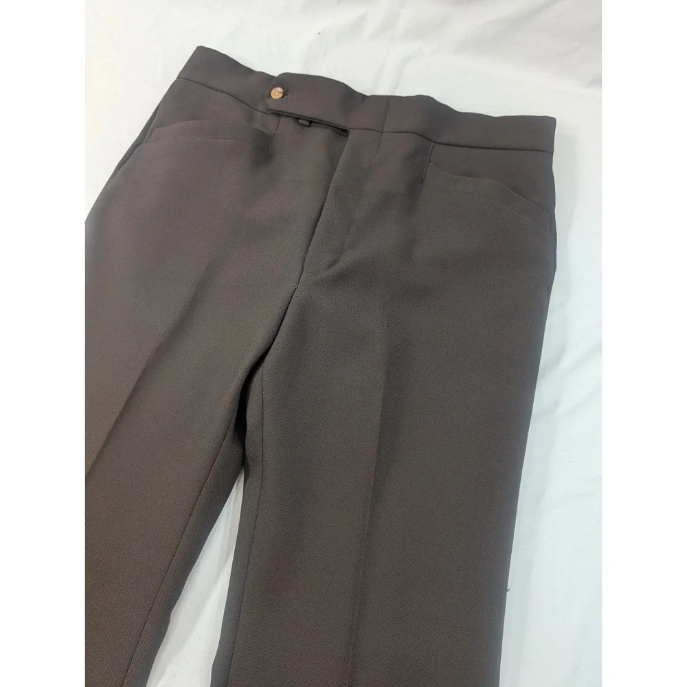 True‎ VTG 70s Levis Panatela Sportswear Flare Leg Trouser 34x31 Talon Zip-brown